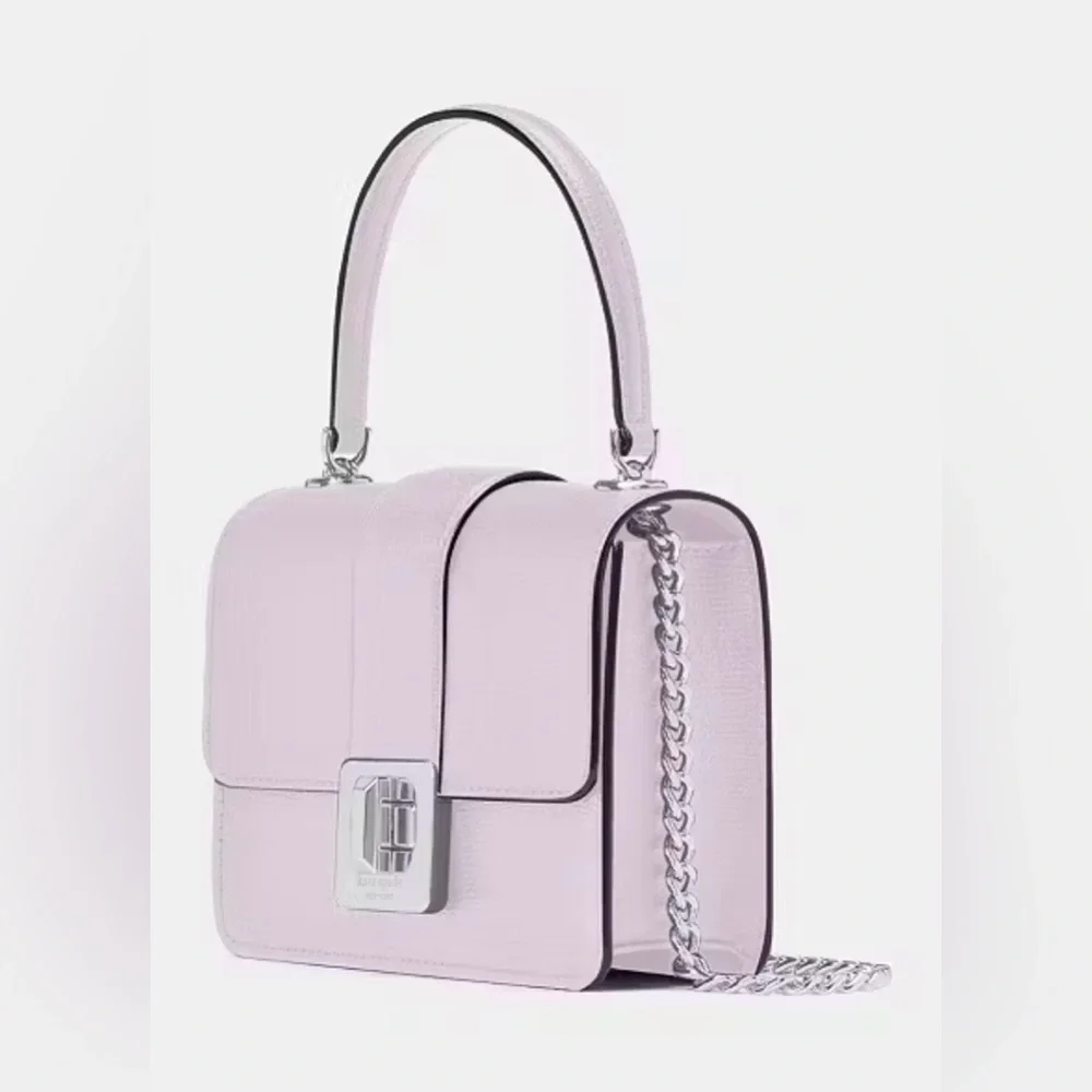 Kate Spade Phoebe Turnlock Mini Flap Crossbody Bag in Color Light Frozen Lilac - Picture 3 of 5